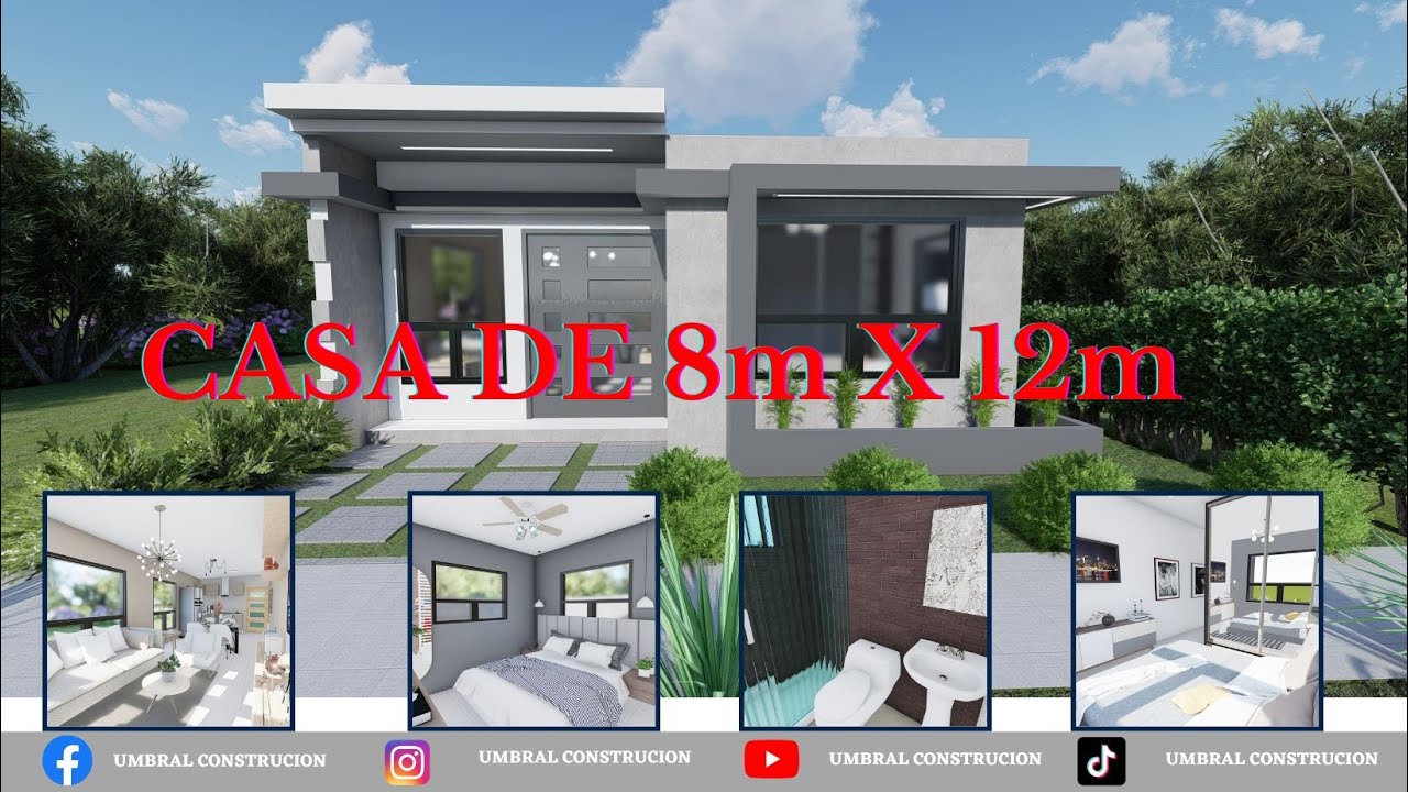 PLANO DE CASA DE 8m X 12m
