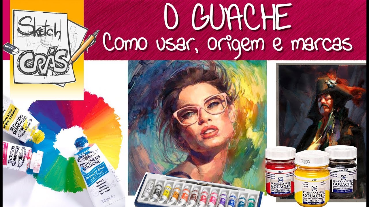 O GUACHE, como usar, origem e marcas - Sketch Crás