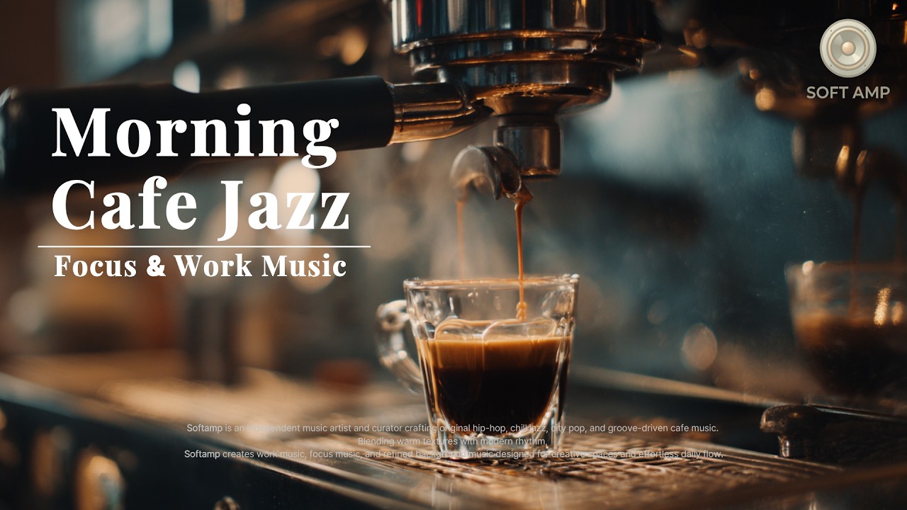 Спокойный кафе-джаз в понедельник☀️Morning Cafe Jazz☕Focus & Work Study☀️Groovy Jazz Music