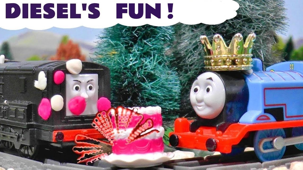 Toy Train Story With Diesel And Thomas