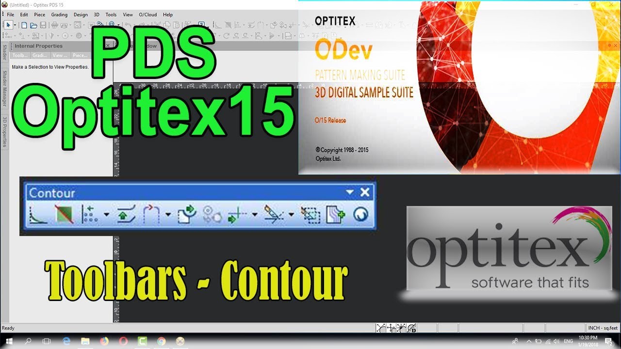 Optitex PDS 15: How To Use Toolbars-Contour