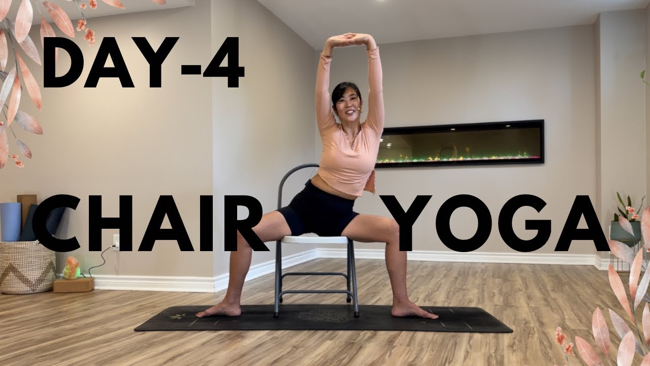 10 Minutes Lower Back Pain Flow | 10 Day Chair Yoga Challenge || Day-4 🪑✨🌈