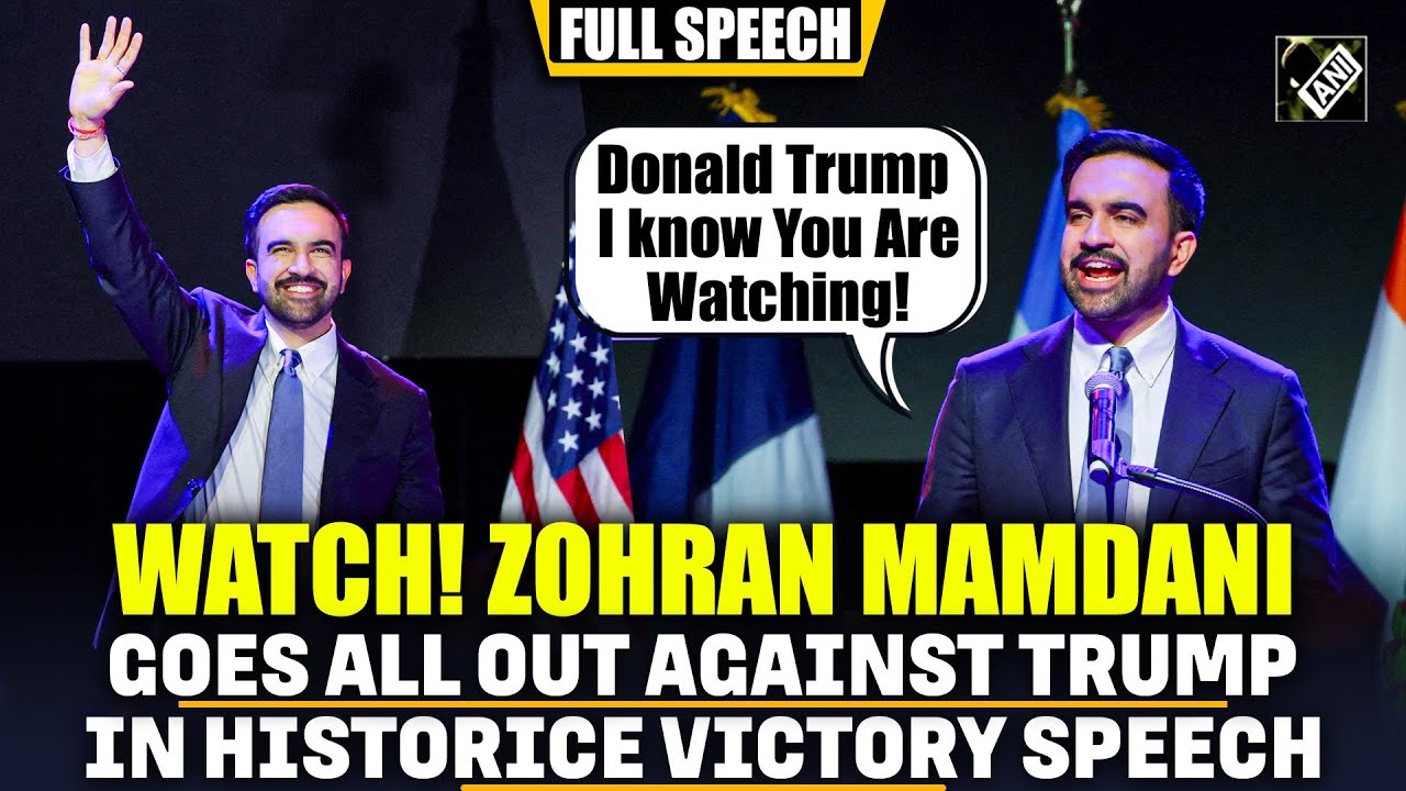 Zohran Mamdani wins New York city mayor election, becomes 1st Muslim to lead NYC| Full Speech