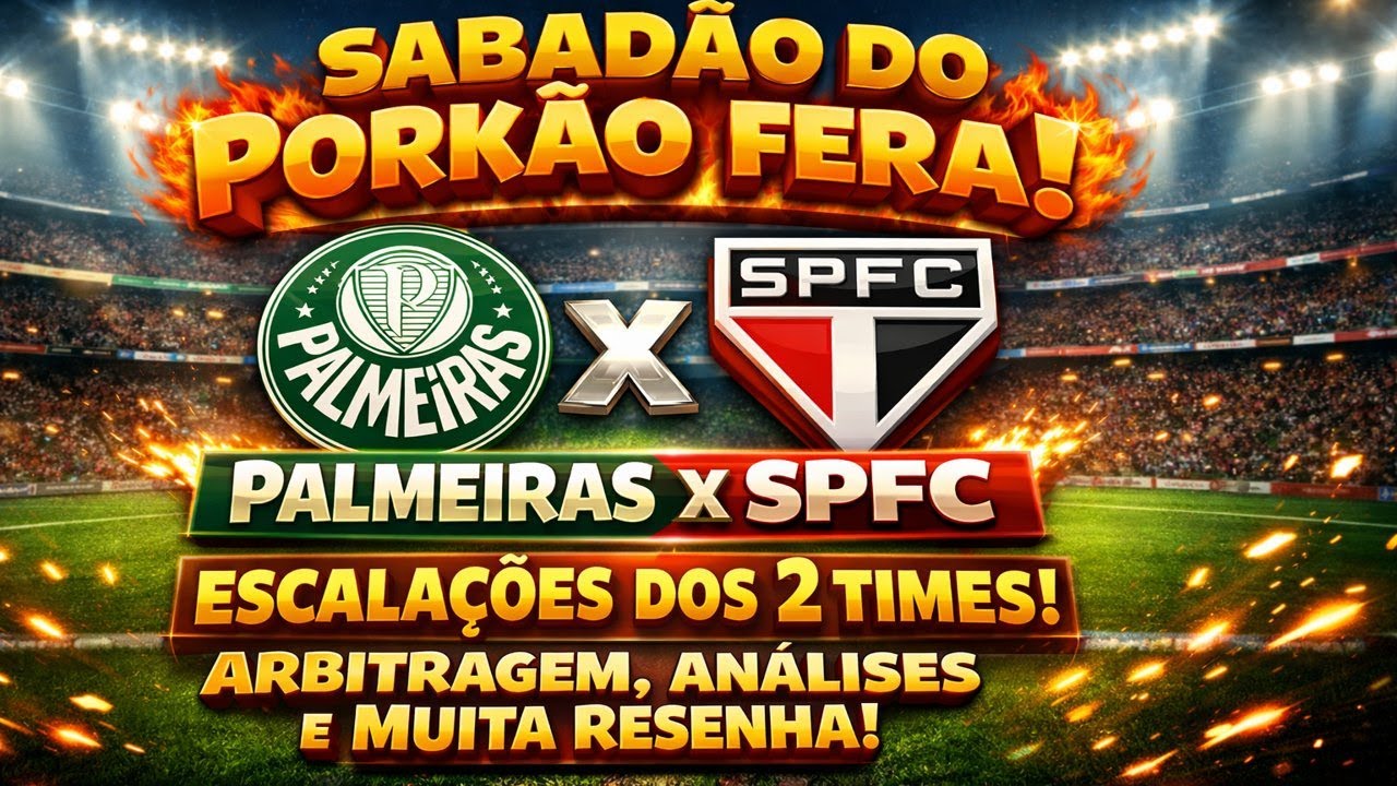 🔥 SABADÃO PEGANDO FOGO! PALMEIRAS X SP COM ESCALAÇÕES, ARBITRAGEM E MUITA RESENHA 😱🐷