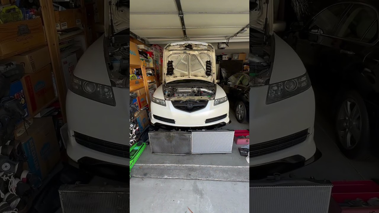 Radiator replacement #acura #tl #acuratl #honda #fix #repair #car #automotive