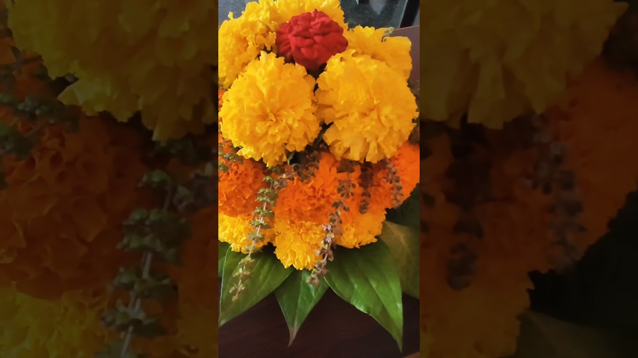 Flower decoration#flowers#flower decoration idea#marrygold flower decoration idea#marry gold flower
