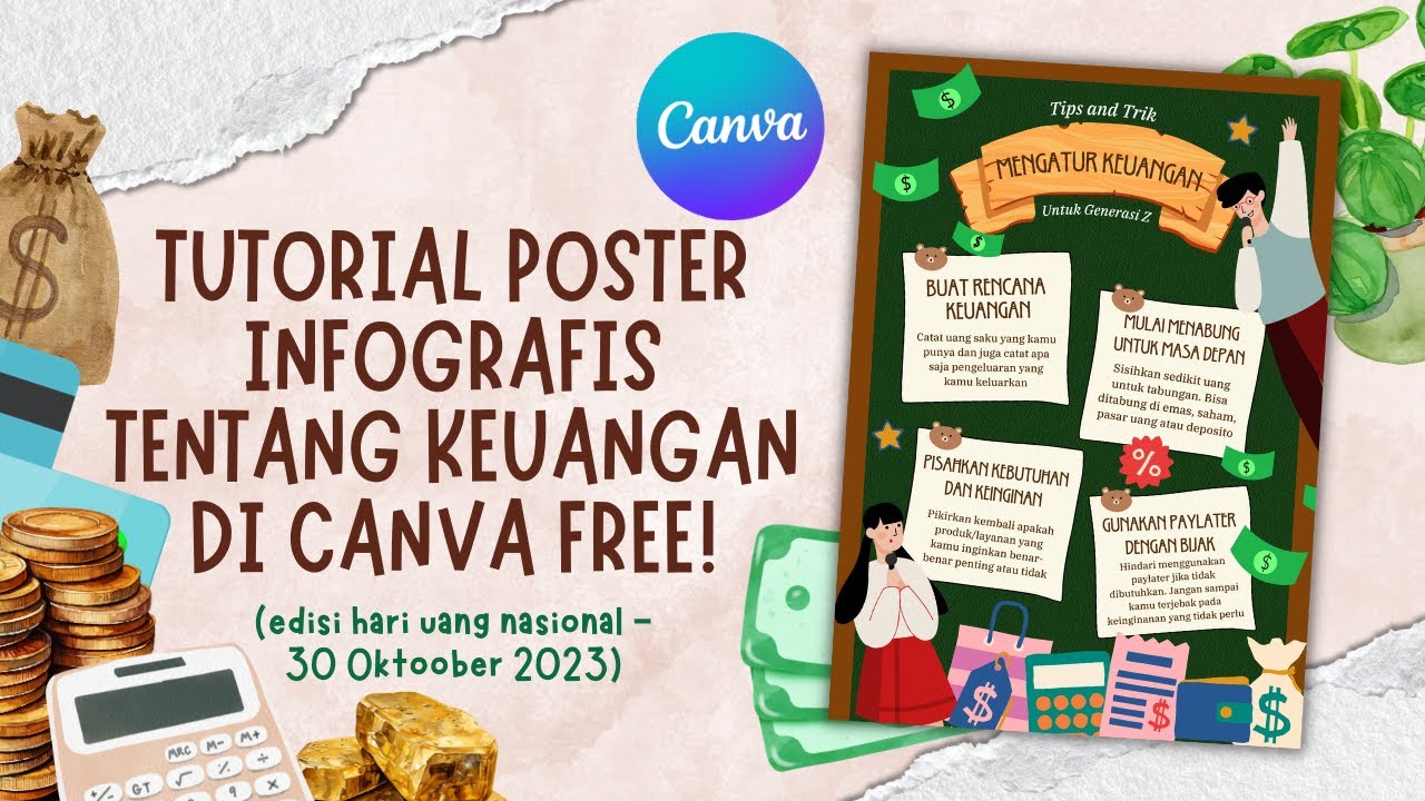 Tutorial Poster Infografis Tentang Keuangan di Canva FREE