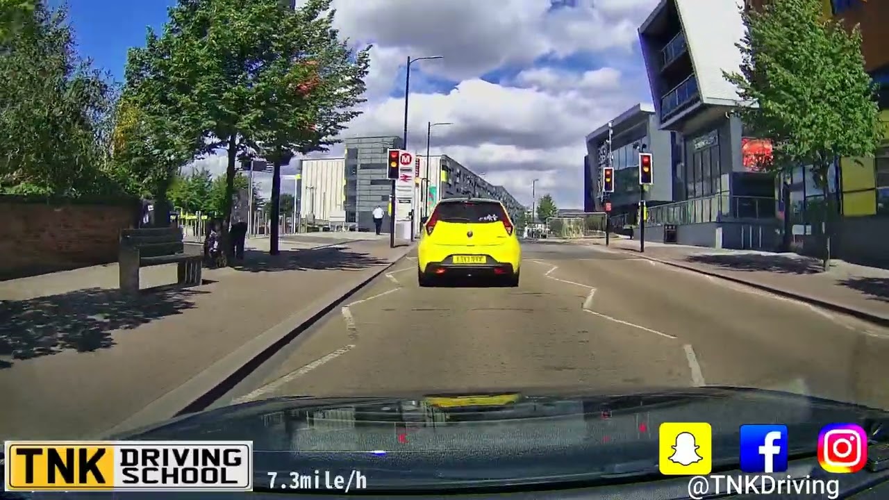 Wakefield Driving Test Route Example 6 {Sped Up)