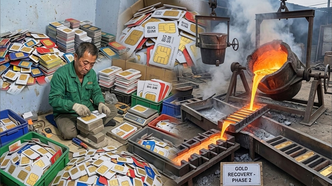 Fantastic Method! How 24K Pure Gold Extraction From Wasted SIM Cards | Gold Recover from old Sim's