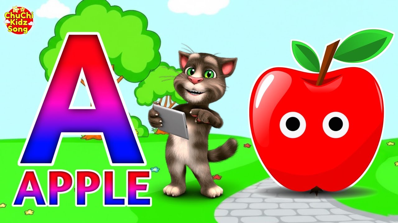 Песенка про алфавит для малышей - обучающее видео, буква А для яблока 🍎, детская песенка, песенка...