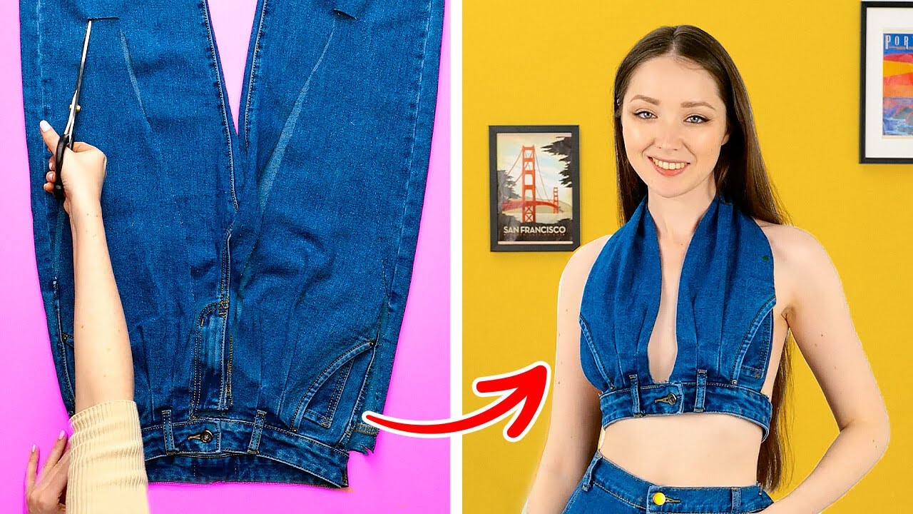 Give Your Old Jeans a Second Life with These Hacks 🔨♻️