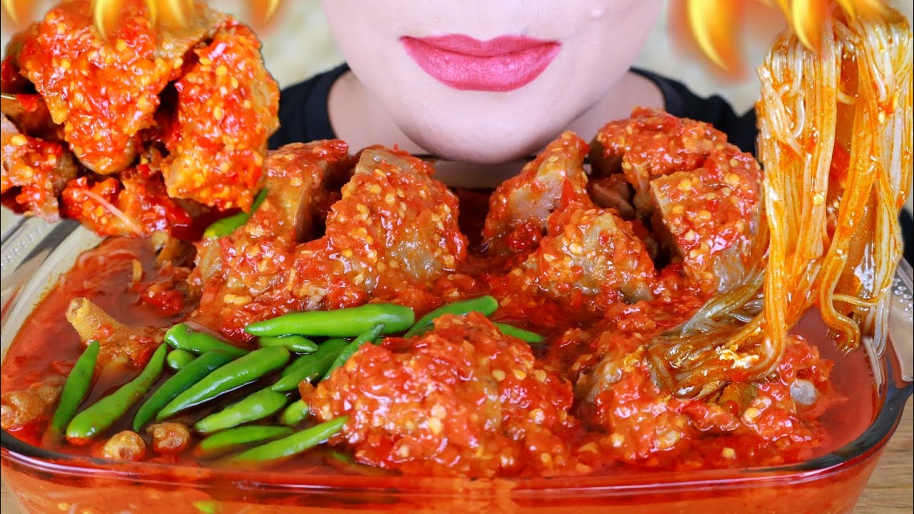 ASMR BAKSO BERANAK MERCON KUAH CEKER SOUN | MUKBANG ASMR SPICY FOOD EATING