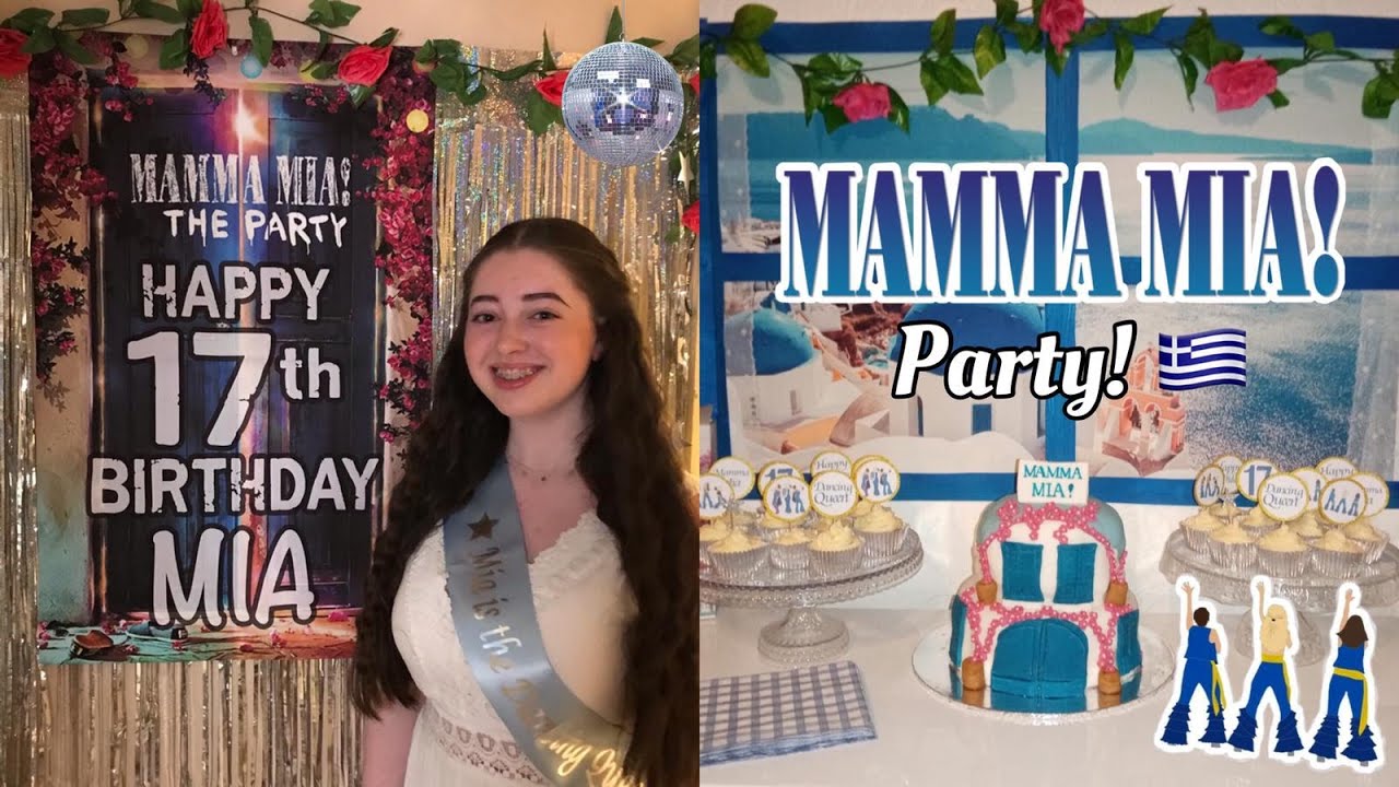 My Mamma Mia 17th birthday party! 🕺🌐 Dancing Queen, 70’s Disco & Greek decorations 🎉