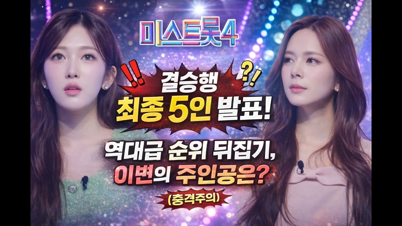 미스트롯4 결승행 최종 5인 발표! 역대급 순위 뒤집기, 이변의 주인공은?