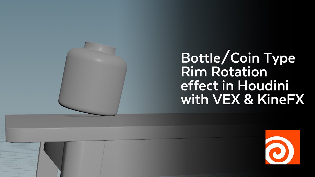 Learn how to Procedurally animate a coin or bottle spin in Houdini using VEX!