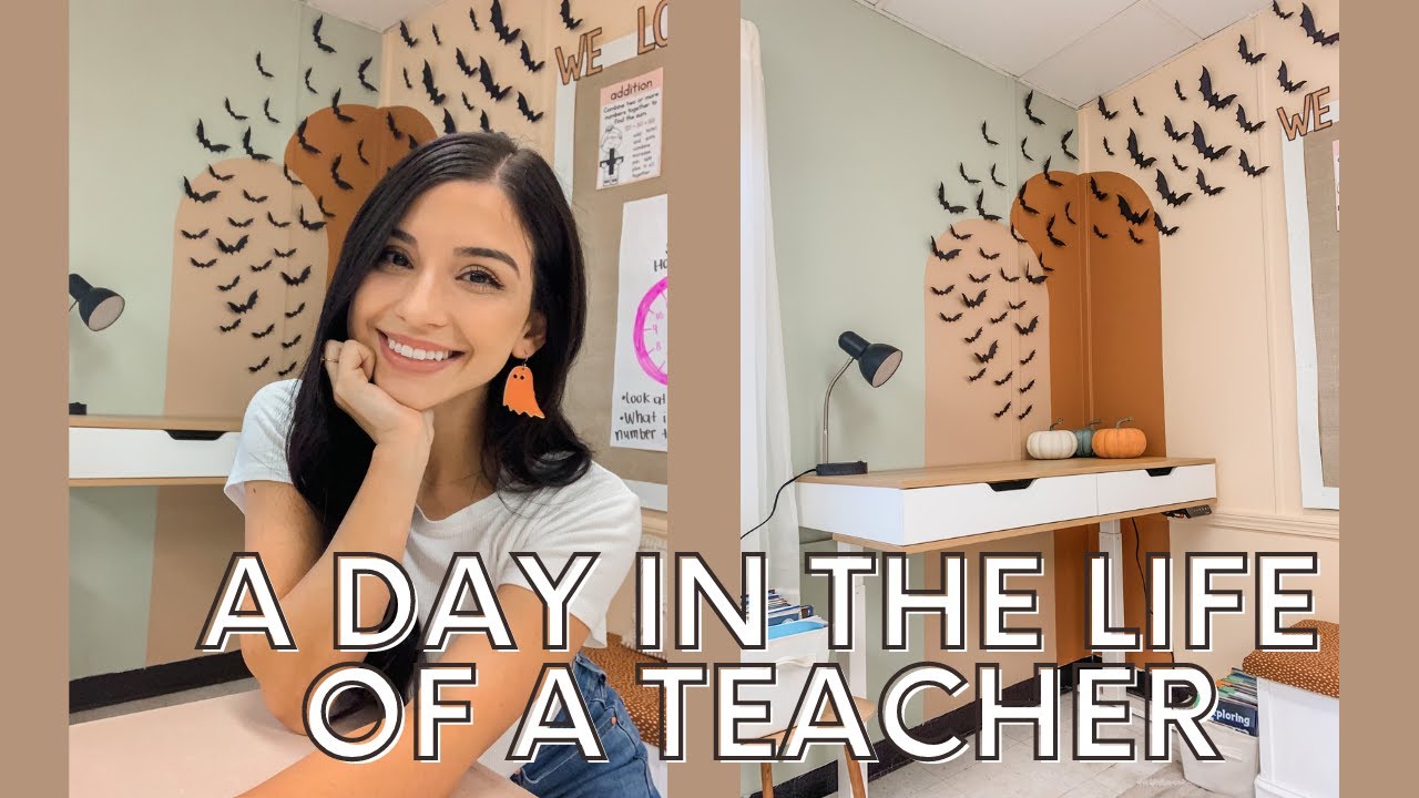 A DAY IN THE LIFE OF A TEACHER | Q&A | Halloween Decor | Classroom Management | Organization