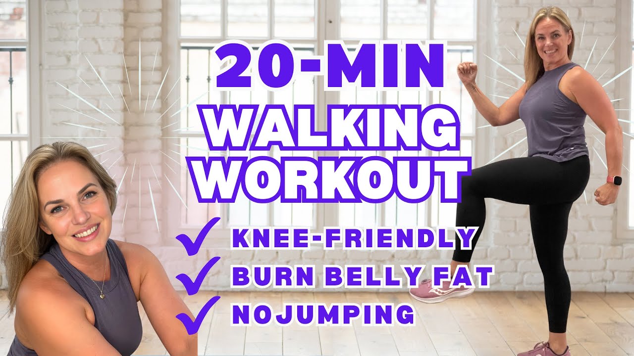🔥 20 min LOW IMPACT Walk 💕 Knee Friendly + ZERO Jumping 🚫   Standing Abs  Women 50+  2,800 Steps