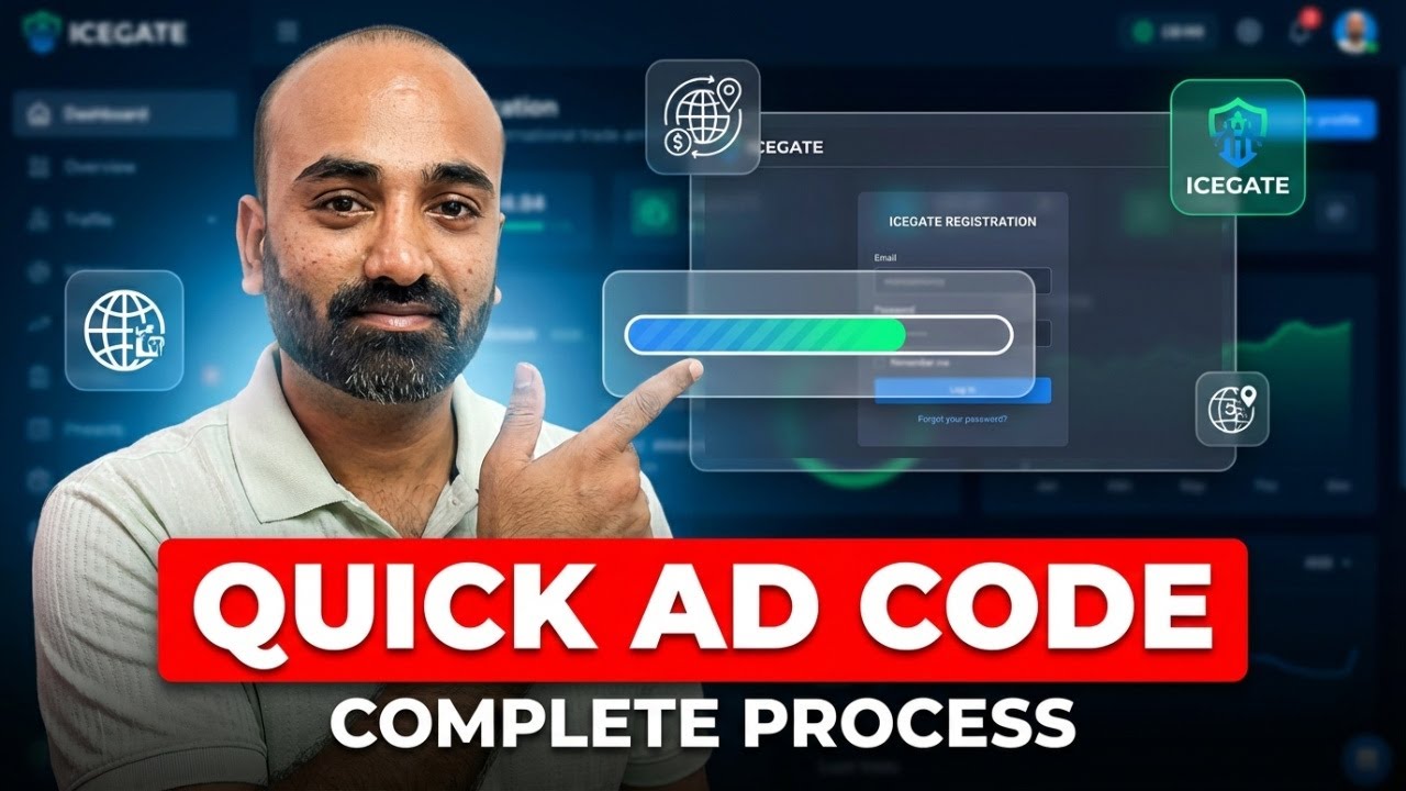 AD Code Registration in ICEGATE Complete Process - IEC Holder