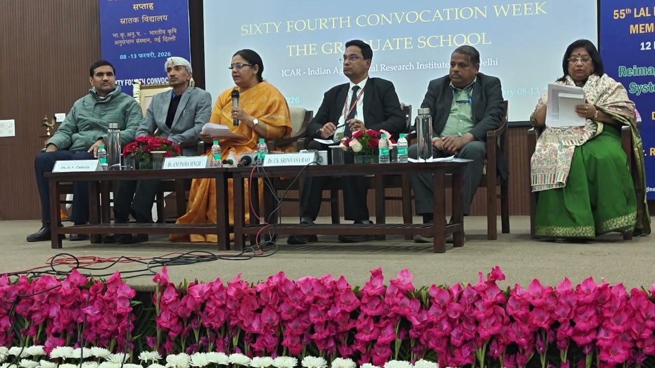64TH DIKSHANT SAMAROH PRESS CONFRENCE CONDUCTED BY ICAR-IARI ON 12TH FEB
