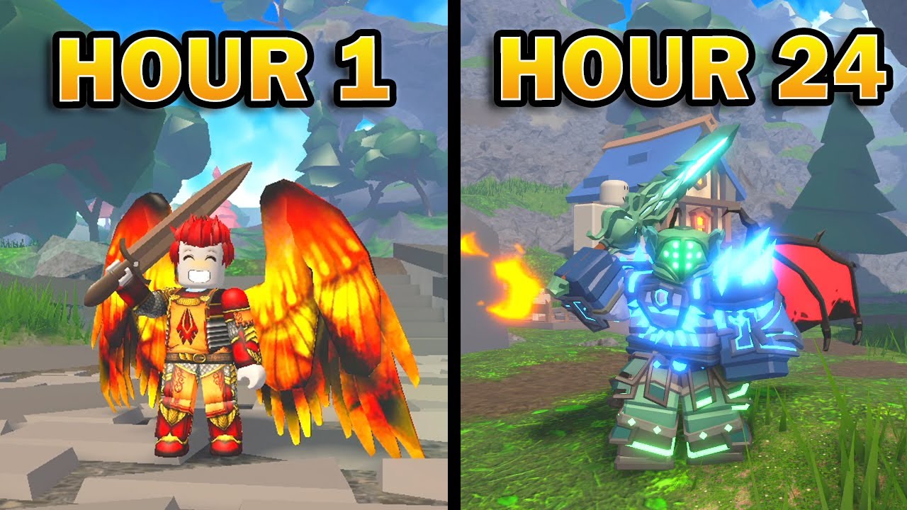 I Spent 24 Hours in Elemental Dungeons on Roblox
