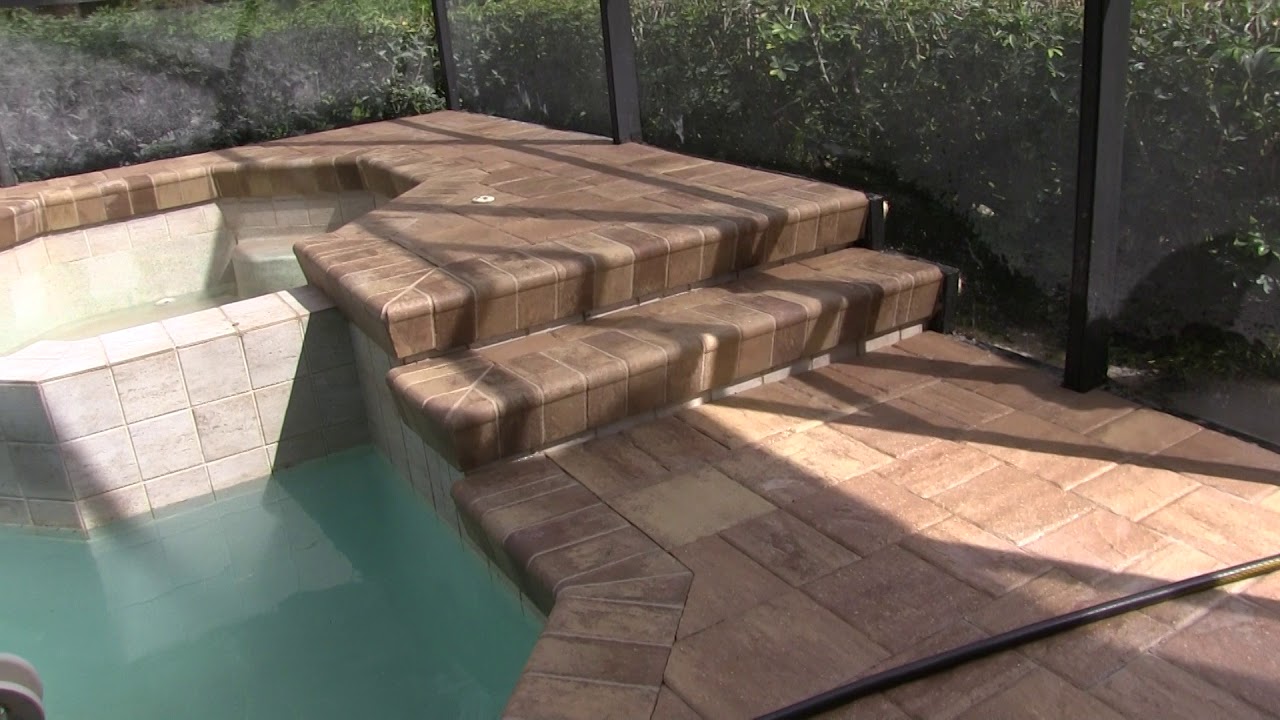 Paver Pool Deck Installation by Tuscan Paving Stone