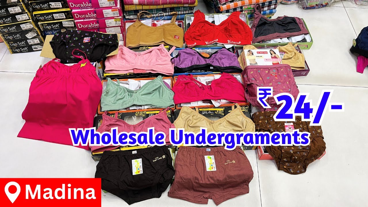 Charminar Biggest Hosiery Market | ₹ 24/- Ladies Bras Panty Gents Undergraments Kids wear available