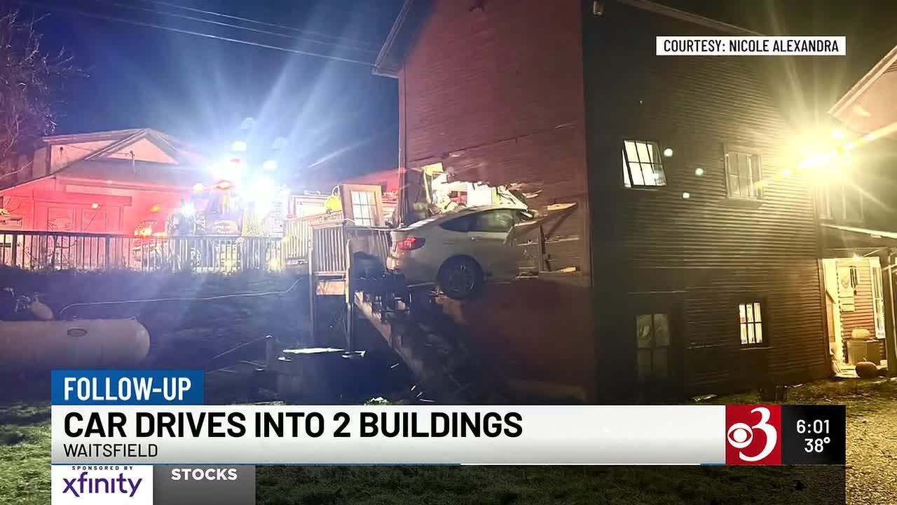 Waitsfield business works to reopen after car crashes into 2 buildings