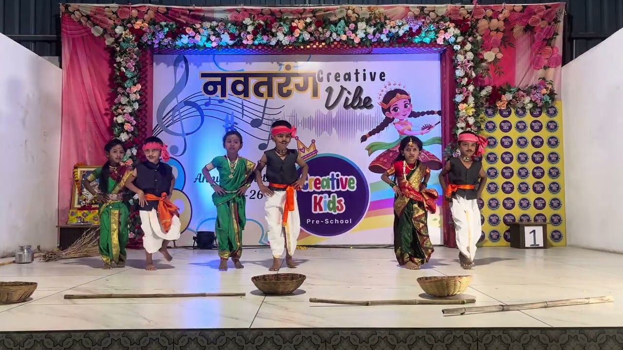 झुंजु मुंजू पहाट झाली…✨🎶 | Creative Kids Preschool, Mouje Vadgaon | Annual Function 2025-26