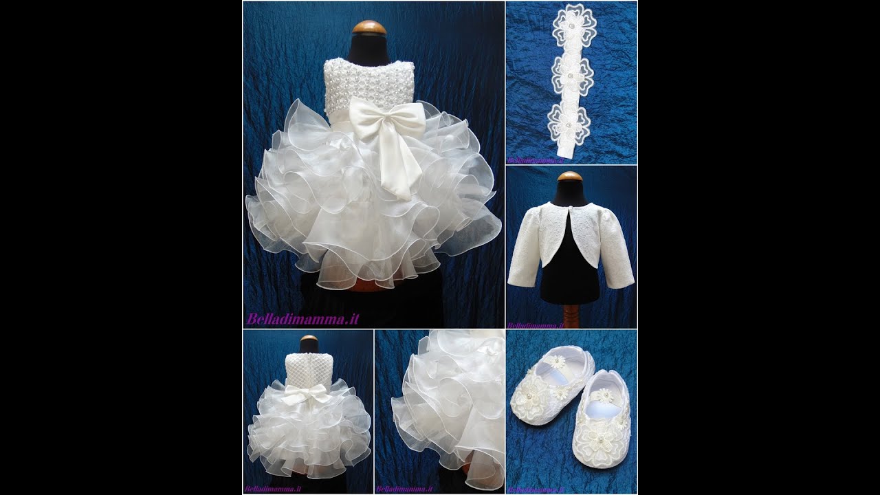 Abito Battesimo Bimba BDM1256 BellaDiMamma.it