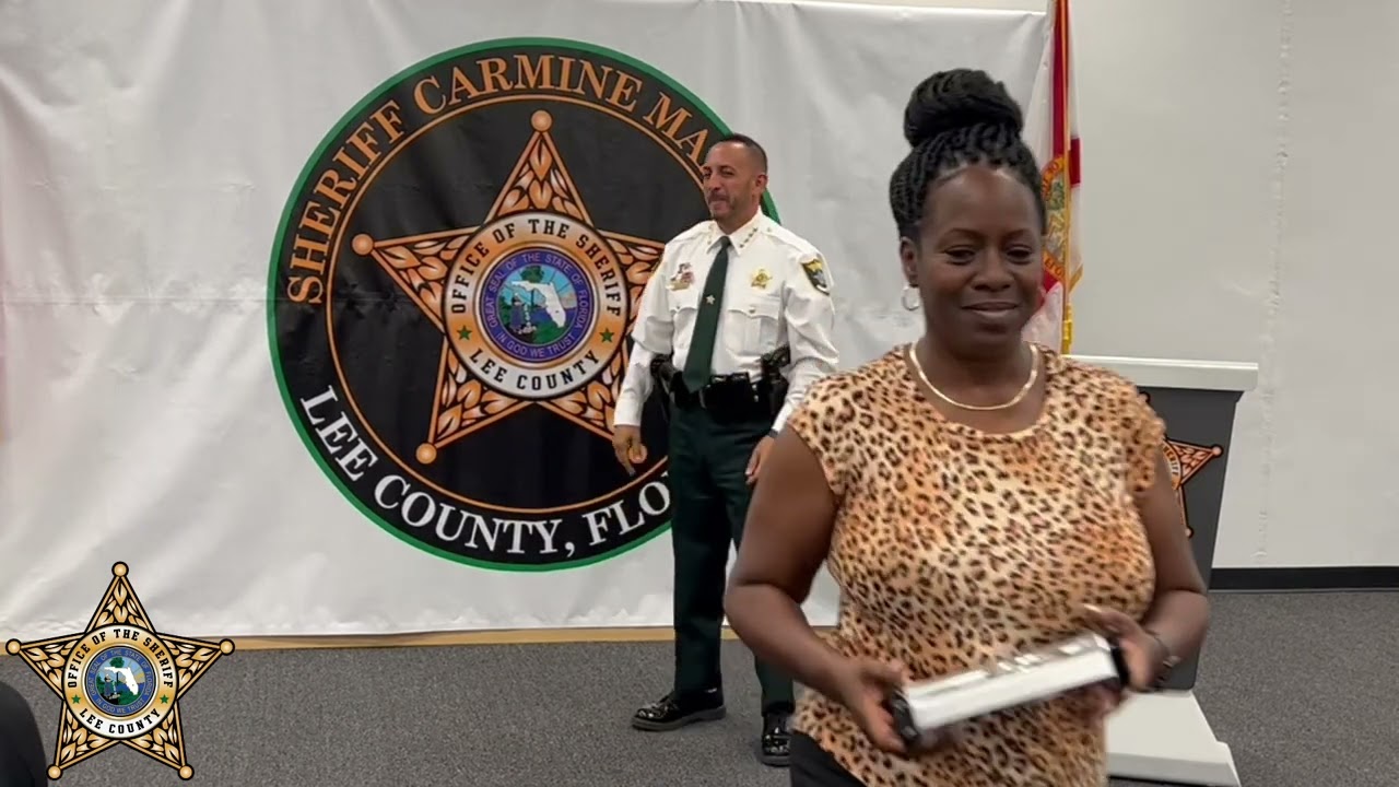 Sheriff Carmine Marceno presents the Lee County Sheriff's Office Quarterly Awards Ceremony.