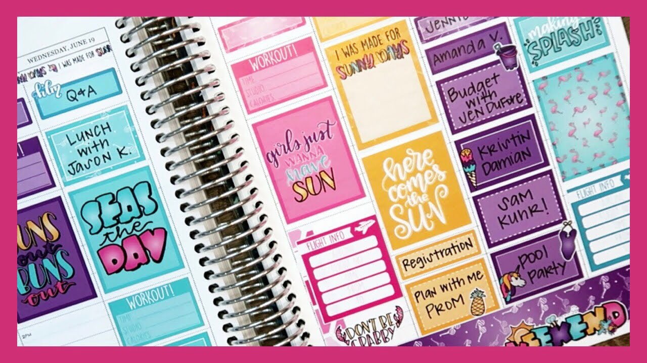 Plan With Me | Krissyanne Designs Summer Kit | Erin Condren Hourly Planner
