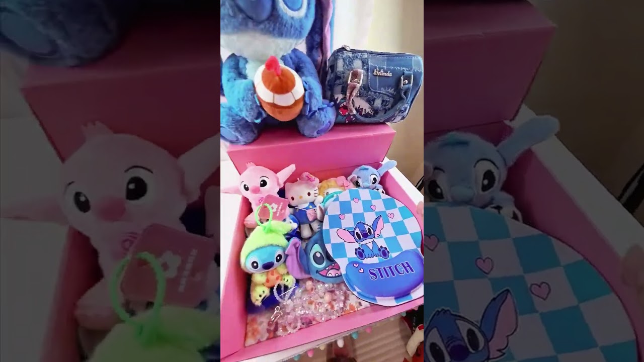 ASMR Packing Gift for 8-Year-Old 📦 Stitch Mystery Box (No Makeup Challenge by Grandma)