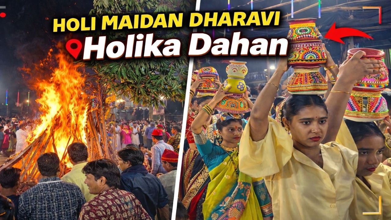 Dharavi Holi Maidan Holika Dahan 🔥 Koli Samaj Celebration Mumbai