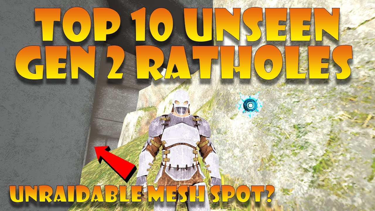 Top 10 Gen 2 Ratholes - Unseen and Unraidable? | Ark PvP