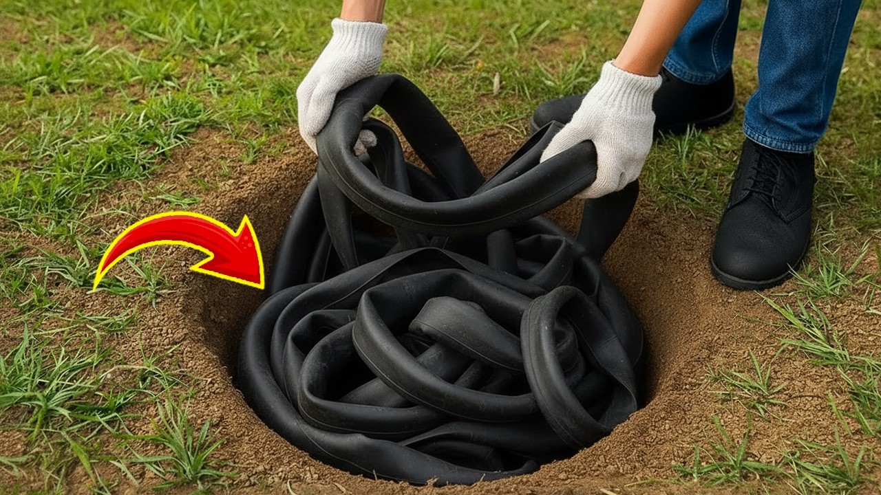 Odkryj ten sekret! Wrzuć stare dętki rowerowe do dziury i zarabiaj dolary | Inventor holic.