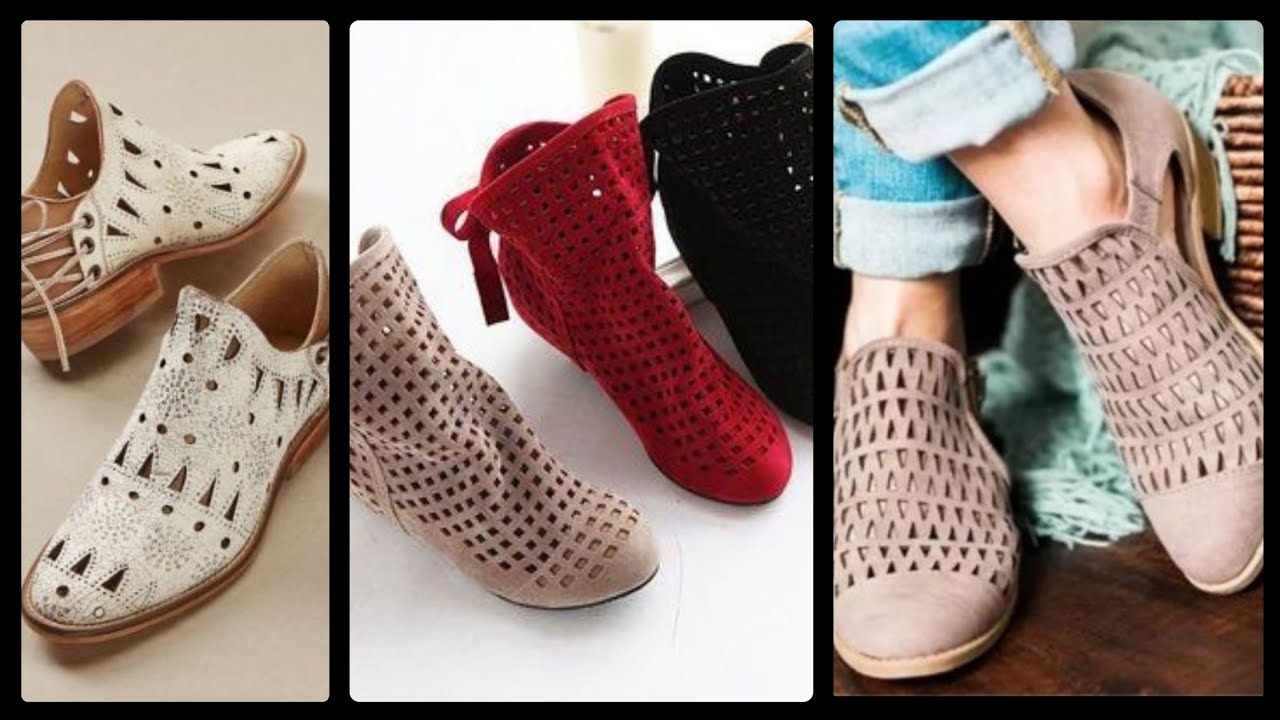 outstanding designs of Hollow-Out Low Heel Cutout Booties (2019-2020)