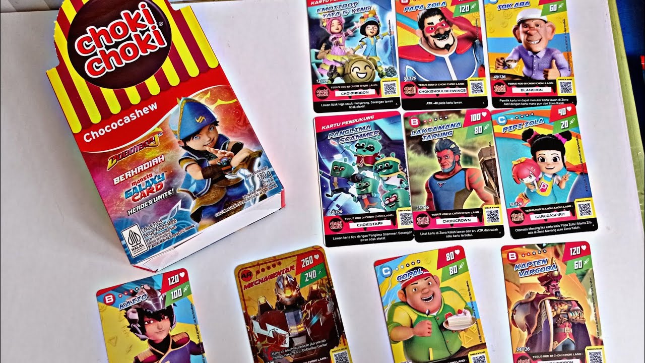 Unboxing Kartu Choki-Choki BOBOIBOY