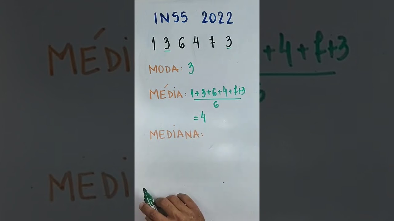 #enem2022 - MODA, M&Eacute;DIA E MEDIANA