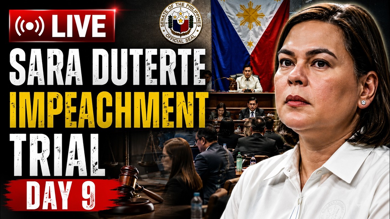 Philippines Senate LIVE: Sara Duterte Impeachment Trial LIVE- Eyewitness Testimony Day 9 | Live News