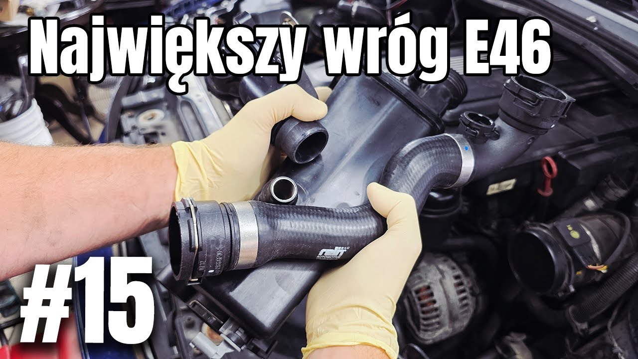 Pęknięty zbiorniczek, nowy waż i termostat w BMW E46
