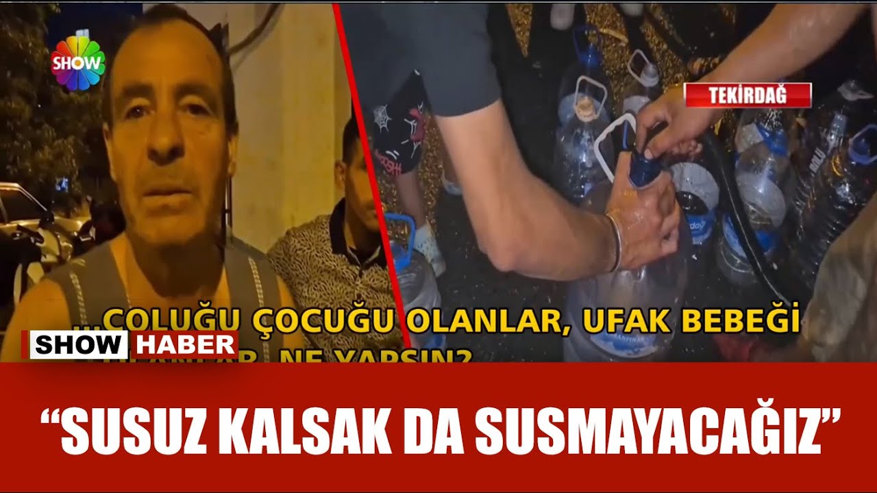 Tekirdağ'da su isyanı