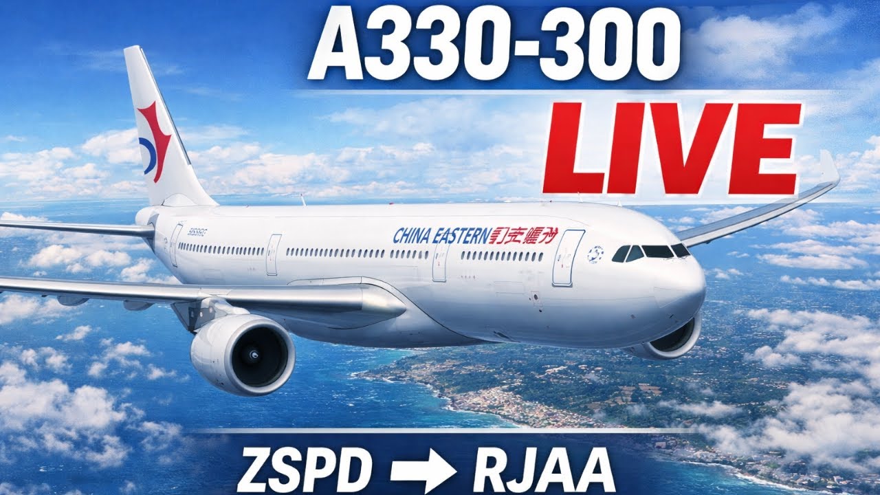 LIVE FLIGHT | Airbus A330-300 from Shanghai (ZSPD) to Tokyo Narita (RJAA)