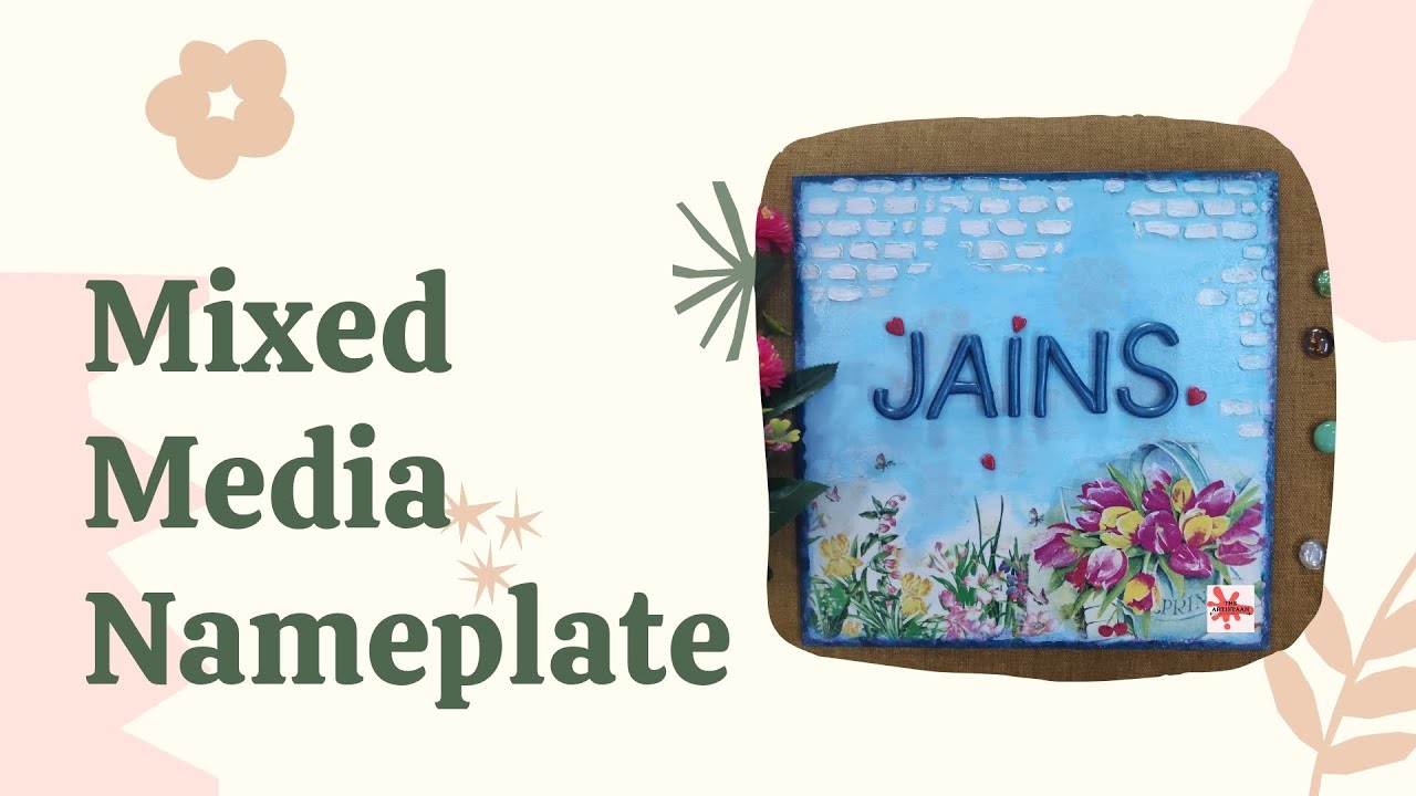 Mixed Media Nameplate | The Artistaan By Neena