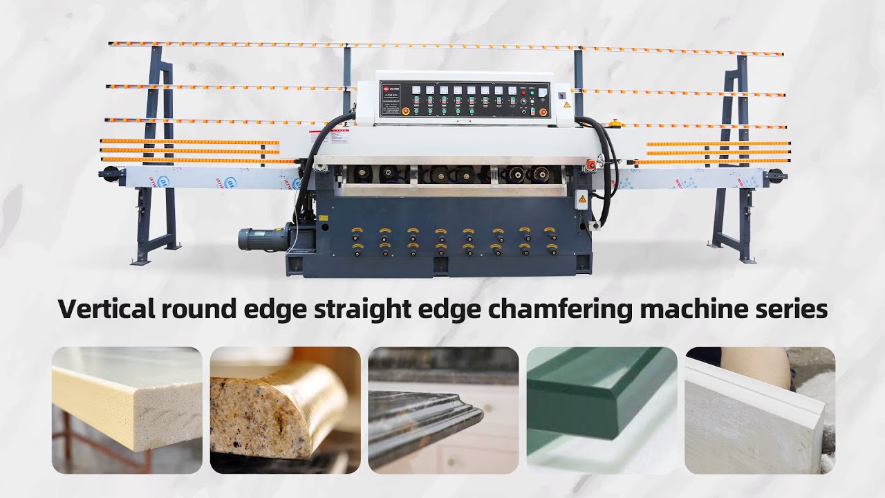 Vertical machine series, capable of chamfering, grooving, quarter bevel, pencil round and bullnose