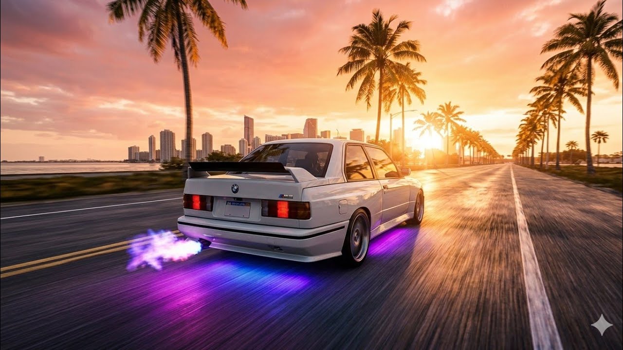 Palm City Sunset Drive in the BMW M3 E30 | Need For Speed Heat Aesthetics 🌅