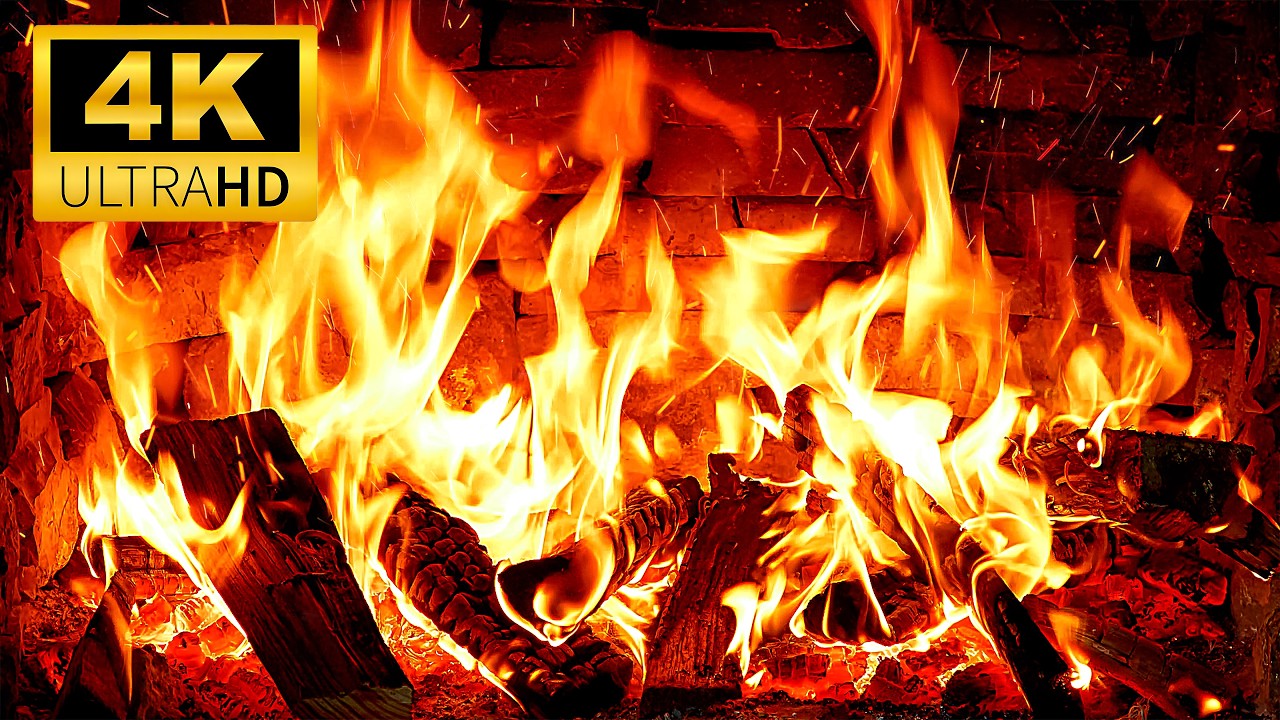 🔥 Cozy 4K UHD Fireplace 🔥 Beautiful Fireplace with Crackling Fire Sounds | Fireplace Ambience