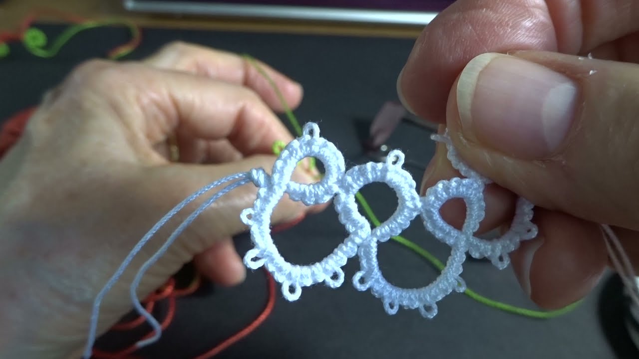 Tatting Techniques: Video 5 - Joining Rings Together.