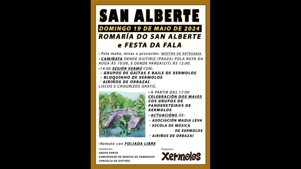 2024 05 19 AIRIÑOS de ORBAZAI na Romaría do San Alberte e Festa da Fala en Sambreixo-Parga(Guitiriz)