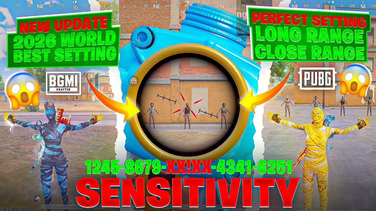 NEW WORLD BEST SENSITIVITY SETTINGS & CONTROL FOR ALL DEVICES PUBGMOBILE / BGMI