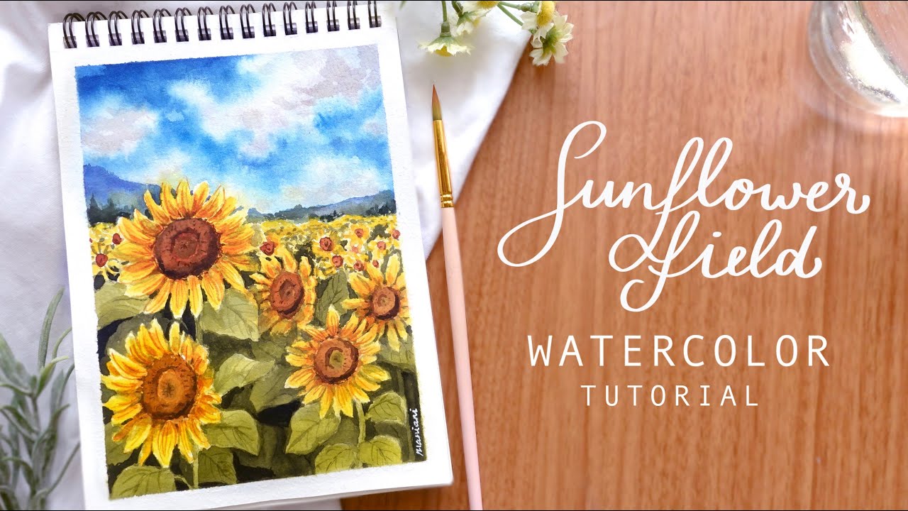 🌻 Sunflower Field: Watercolor Tutorial 🌻